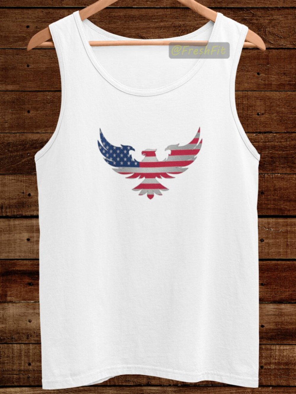🆕American Flag Eagle White Tank Top